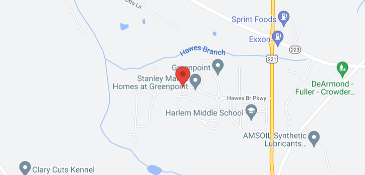 map of 2205 Southland Drive, Harlem, GA 30814
